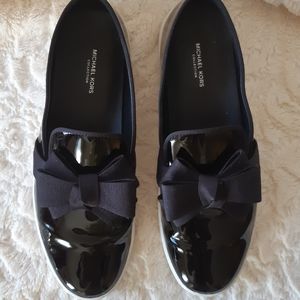 Michael Kors Collection Val Black Patent Slip-On